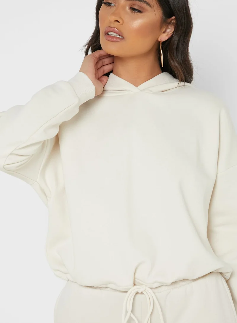 ONLY Drawstring Waist Hoodie