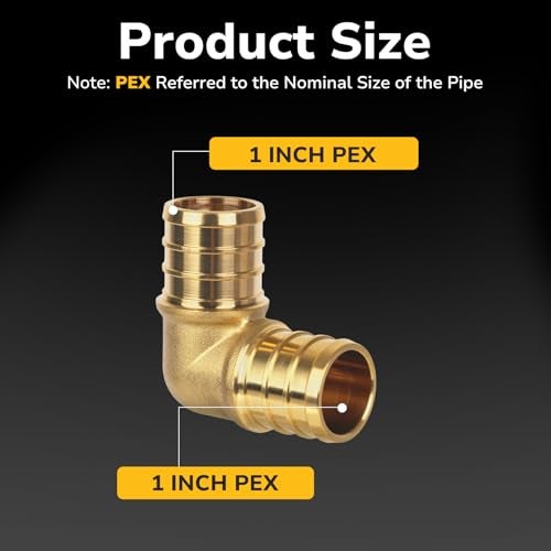 KAINGA 10 Pack Pex Fittings 1 Pex 90 Degree Elbow HeavyDuty Brass Crimp Fittings for PEX Pipes with LeakResistant Construction NSF UPC Certified - Image 3