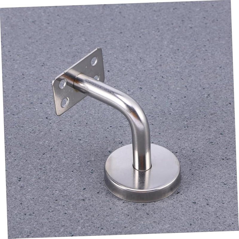 أقواس درابزين من الفولاذ المقاوم للصدأ 3 قطع، مثبتة على الحائط، دعم سور الدرجة، تشطيب فضي - Image 3