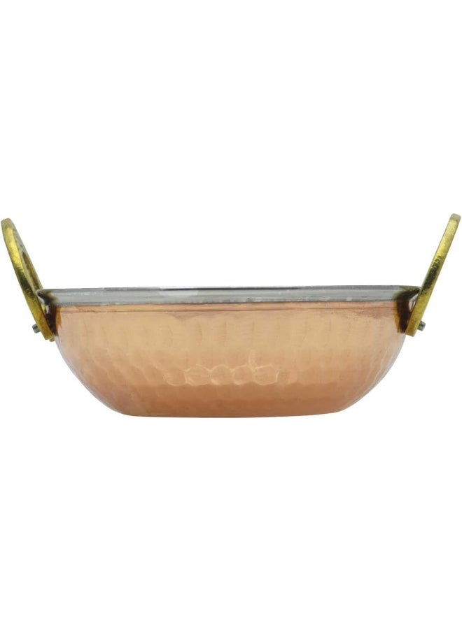 RAJ RAJ COPPER KADAI SERVING BOWL, 15 CM , COPPER, TCK002, Curry Bowl , Salad Bowl , Side Bowl , Dessert Bowl  - Image 2
