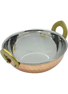 RAJ RAJ COPPER KADAI SERVING BOWL, 15 CM , COPPER, TCK002, Curry Bowl , Salad Bowl , Side Bowl , Dessert Bowl  - Image 1