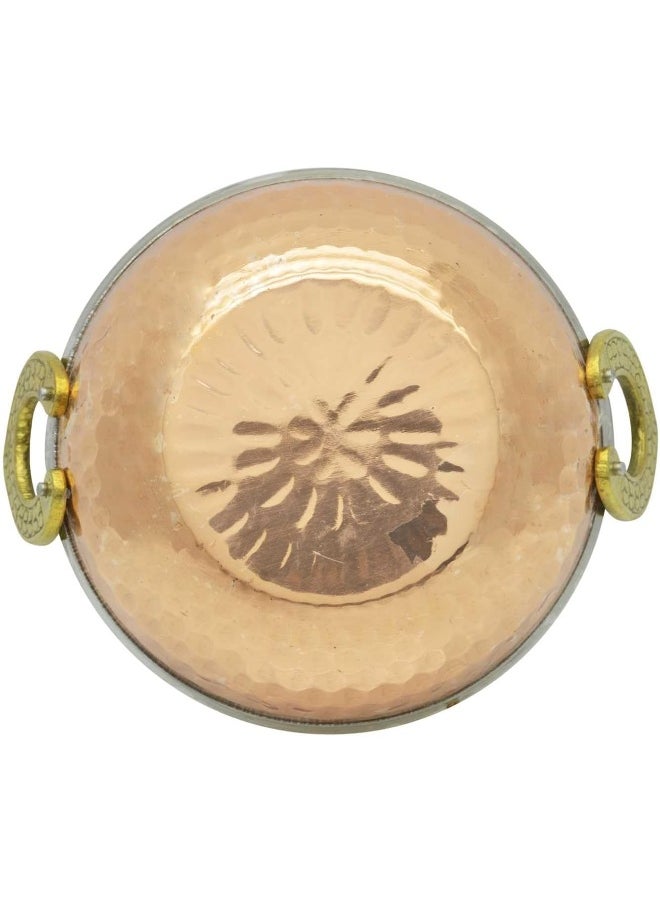 RAJ RAJ COPPER KADAI SERVING BOWL, 15 CM , COPPER, TCK002, Curry Bowl , Salad Bowl , Side Bowl , Dessert Bowl  - Image 3
