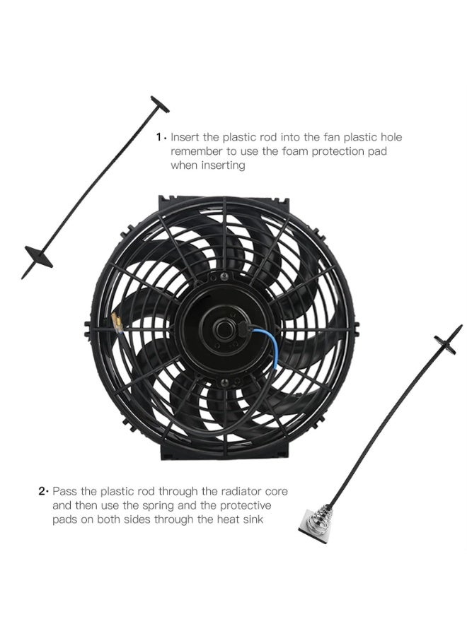 Fan Mounting Kit, Electric Radiator Fan Mounting Kit Compatible for Electric Cooling Fan and Transmission Cooler  - Image 4