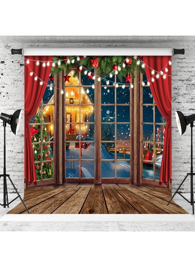 10X10FT Christmas Backdrops for Photography Christmas Cartoon Photography Background Indoors Xmas Tree Snow Backdrop Gift Holiday Party Decoration Christmas Photo Backdrops F22
