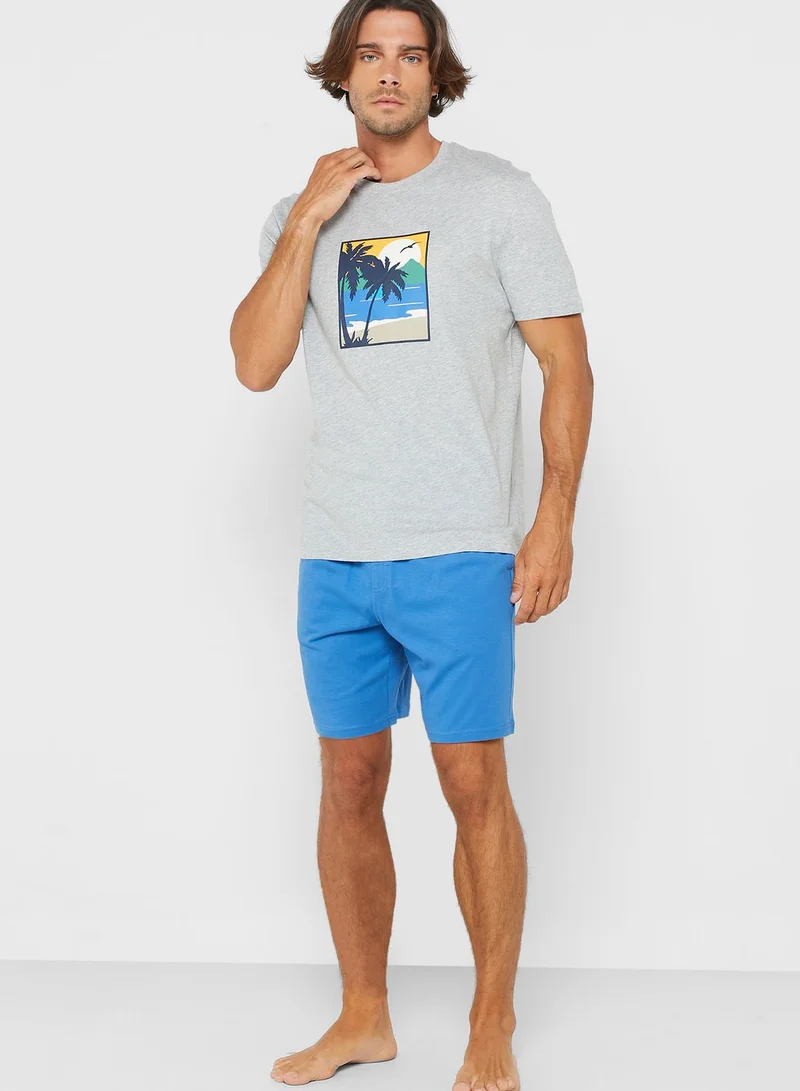 Marks & Spencer Printed Pyjama Set