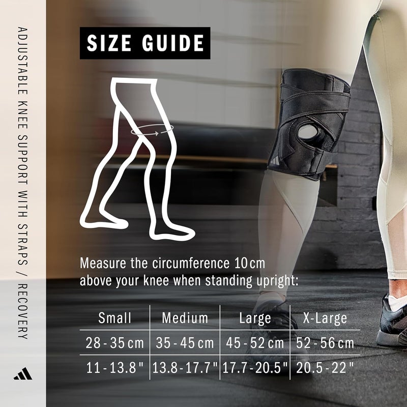 adidas Adjustable Knee Support with Straps - Small - Image 3