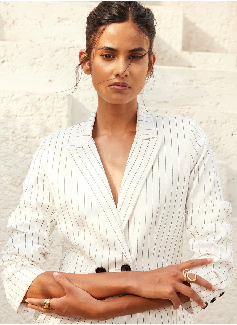 Salt Attire Women's Classic Black & White Women's Blazer- Timeless Tailored Jacket for Effortless Style, Perfect for Office, Events, and Casual Outings. Flattering Fit for Every Body Type.  - Image 3