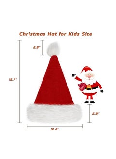 Santa Hat for Kids: Classic Thick Plush Design for Christmas and New Year Celebrations (2 Pieces) - pzsku/Z46F10A20F5E87D57FF94Z/45/_/1735116622/fee44000-73dd-4276-a8ac-01a522eb2cd4