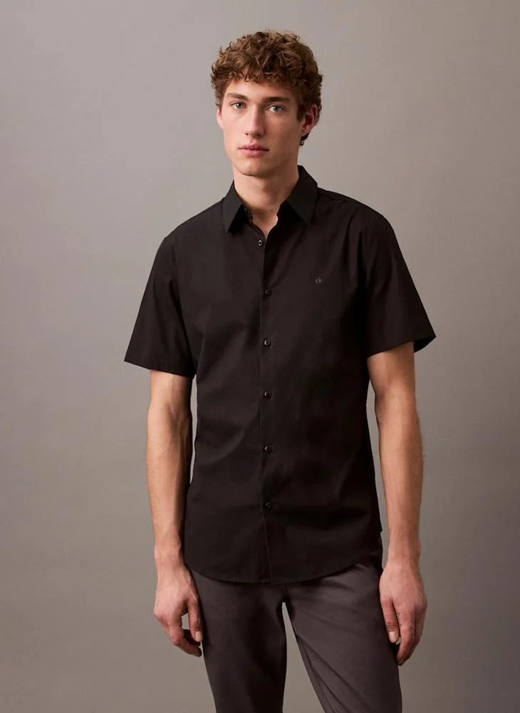 كالفن كلاين Slim Stretch Cotton Shirt