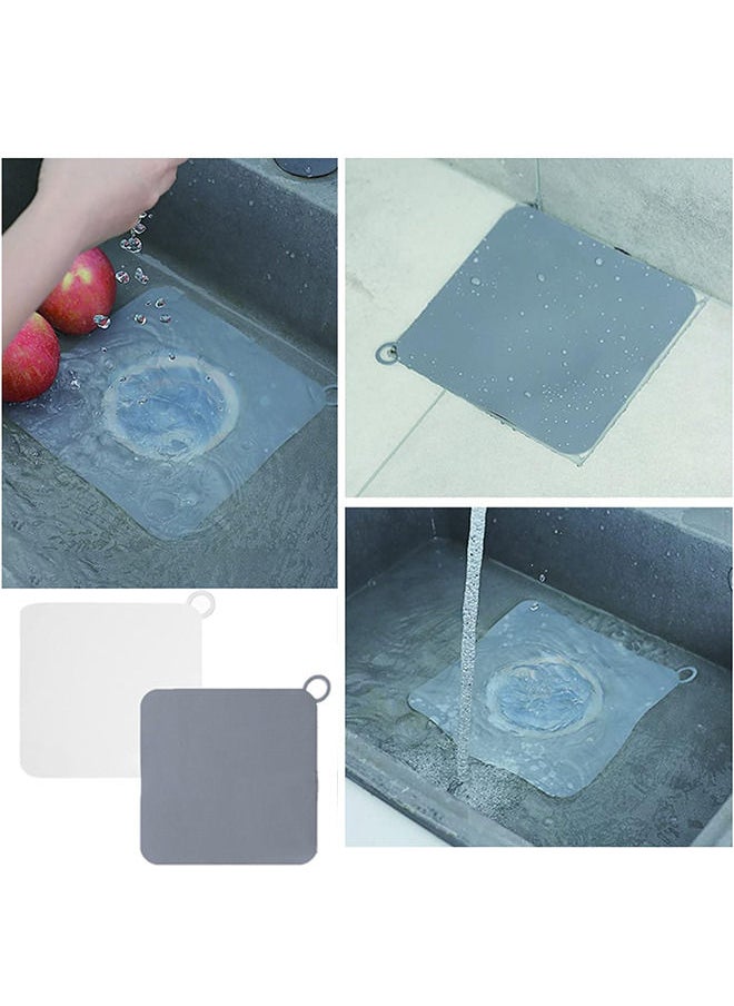 Depend Silicone Drain Cover White 8 in 20cm 2 Pcs Tub Stopper Floor Anti Odor Mat Drain Cover for Shower Floor Anti Cockroach Deodorizing Drain Cover Kitchen Seal for Kitchen Laundry Toilet and Else  - Image 4