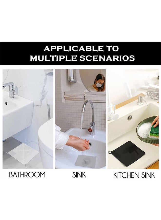 Depend Silicone Drain Cover White 8 in 20cm 2 Pcs Tub Stopper Floor Anti Odor Mat Drain Cover for Shower Floor Anti Cockroach Deodorizing Drain Cover Kitchen Seal for Kitchen Laundry Toilet and Else  - Image 2