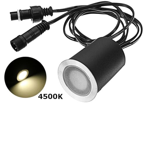 SMY Lighting Recessed LED Deck Light Kits with Black Protecting Shell φ32mm, In Ground Outdoor Landscape Lighting IP67 Waterproof,12V Low Voltage for Garden,Yard Stair,Patio,Floor,Kitchen Decoration - Image 2