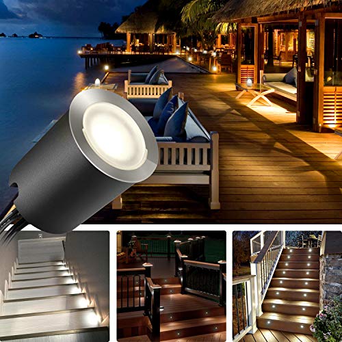 SMY Lighting Recessed LED Deck Light Kits with Black Protecting Shell φ32mm, In Ground Outdoor Landscape Lighting IP67 Waterproof,12V Low Voltage for Garden,Yard Stair,Patio,Floor,Kitchen Decoration - Image 4