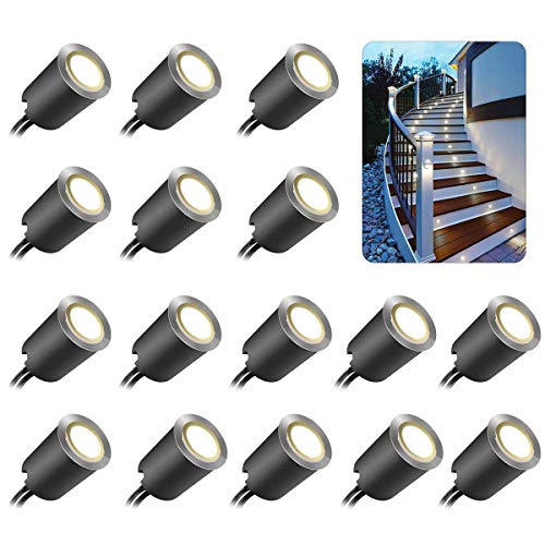 SMY Lighting Recessed LED Deck Light Kits with Black Protecting Shell φ32mm, In Ground Outdoor Landscape Lighting IP67 Waterproof,12V Low Voltage for Garden,Yard Stair,Patio,Floor,Kitchen Decoration - Image 1