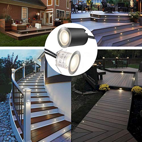 SMY Lighting Recessed LED Deck Light Kits with Black Protecting Shell φ32mm, In Ground Outdoor Landscape Lighting IP67 Waterproof,12V Low Voltage for Garden,Yard Stair,Patio,Floor,Kitchen Decoration - Image 5