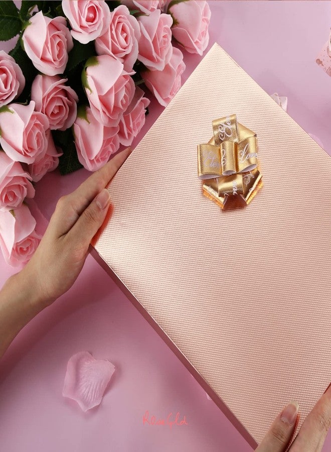 ROSEGLD 12 Gift Boxes with Lids - 11x8.5x1.5 Inches, Apparel Gift Boxes in Glossy Rose Gold with Grain Texture - Image 2