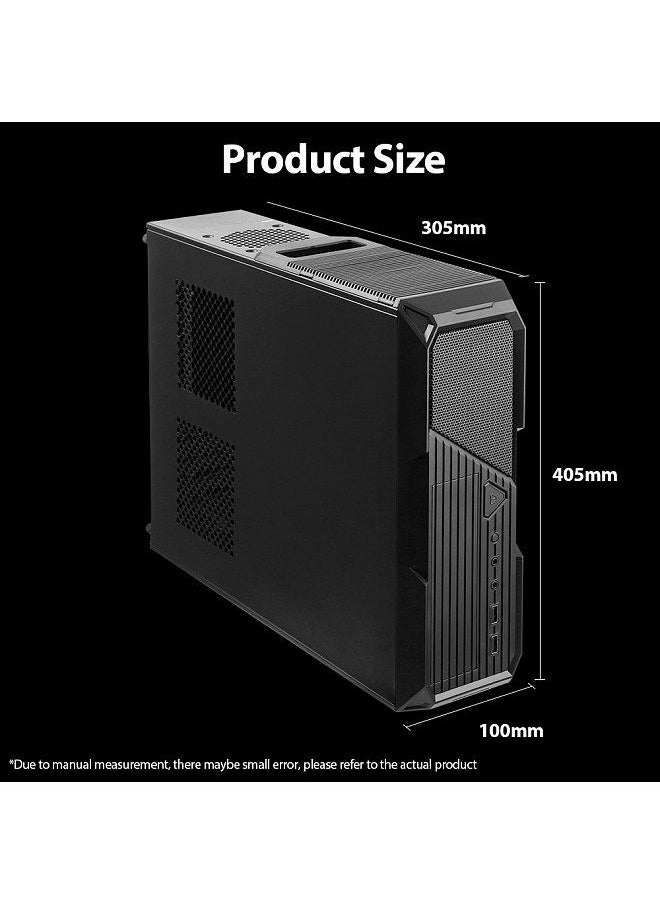Generic - Portable Vertical Computer Case Support Micro-ATX/ITX Motherborad Half-height Graphics Card 8cm Height CPU Radiator Black - Image 1