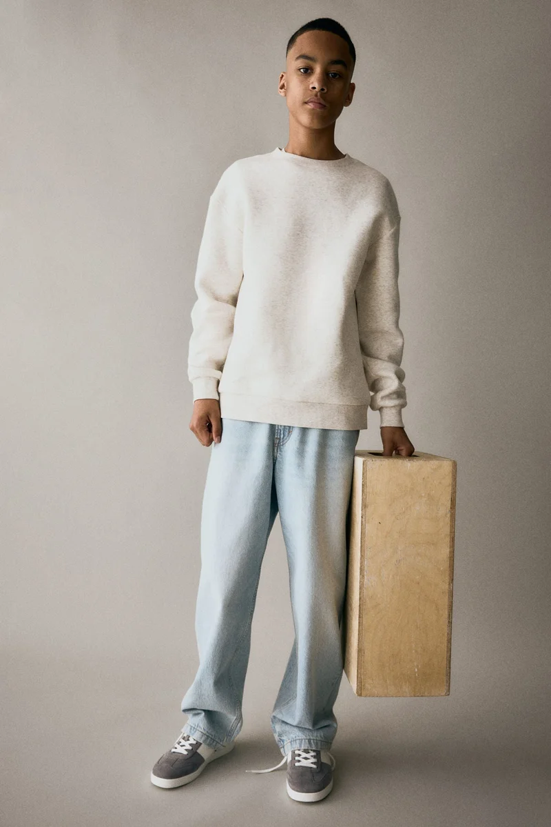 اتش اند ام جينز فضفاض مرن مريح