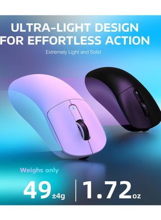 ماوس ألعاب لاسلكي خفيف الوزن X3 مع وضع ثلاثي 2.4G/USB-C سلكي/بلوتوث، حتى 26 ألف نقطة في البوصة، مستشعر بصري PAW3395، 5 أزرار قابلة للبرمجة للكمبيوتر الشخصي/الكمبيوتر المحمول/Win/Mac - view 3
