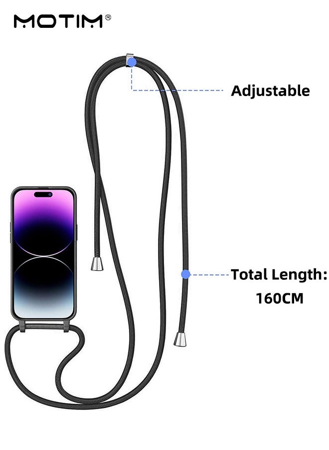 Motim iPhone 16 Pro Max Magsafe Case with Hanging Rope, iPhone 16 Pro Max Crossbody Cover with Strap Neck Cord Lanyard, Soft Shell Adjustable Wrist Tether, Safety Straps Case  - Image 3