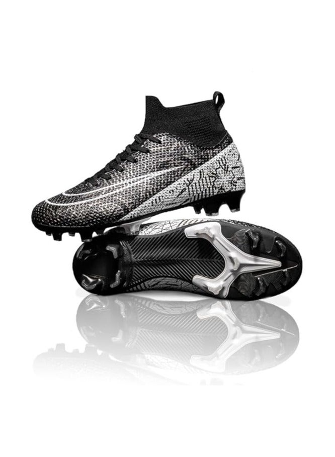 Soccer Shoes for Kid, Grass Ground Football Cleats for Boy,Professional High-Top Breathable Athletic Football Shoes  - Image 1