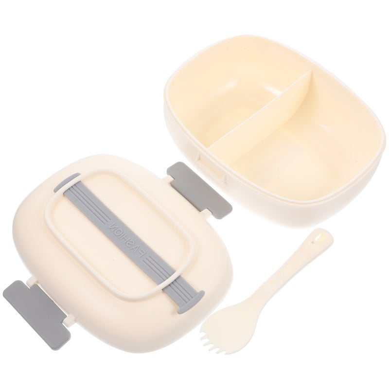 850ml Carrying Rope Portable Bento Box Lunch Box Lunch Box Bento Box (White) - Image 1