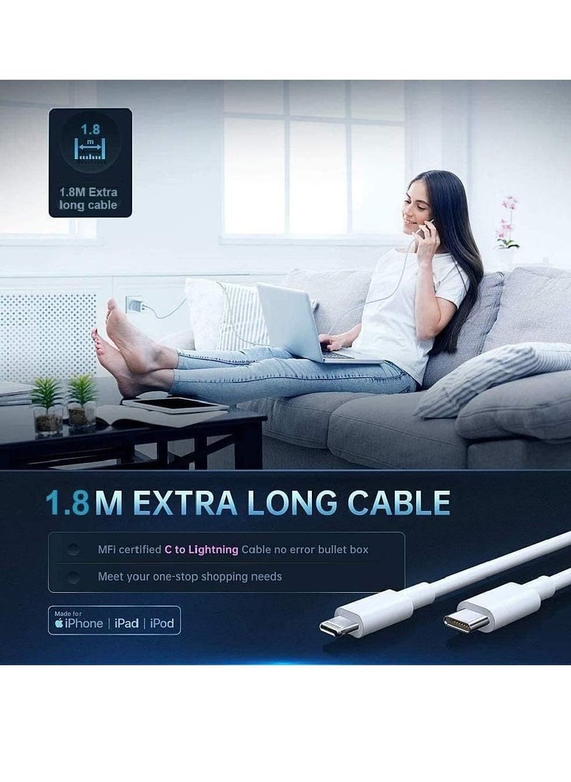 Generic [Apple MFi Certified] USB-C to Lightning Cable 20W, 2 Pack 6.6FT Power Delivery Fast Charging Data Sync Type C PD Quick Charger Compatible with iPhone 12/12 Pro/11/XS/XR/X 8/iPad/AirPods Pro  - Image 5