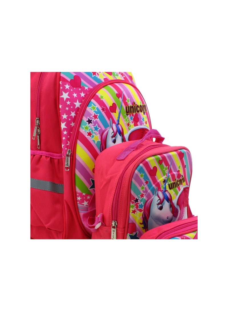 Migo School Set Unicorn Backpack 18 Inches – Watermelon - Image 3