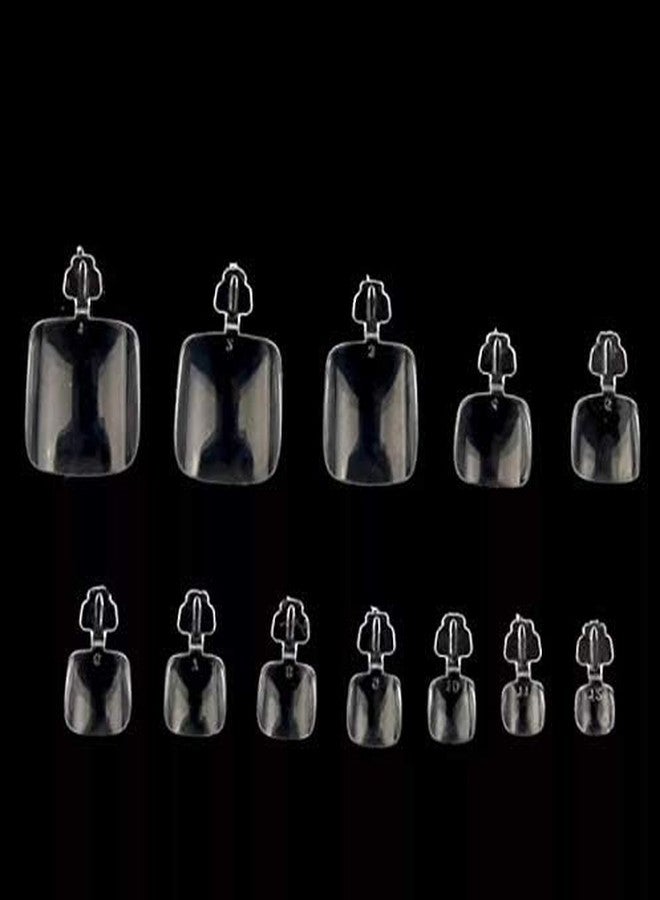 DNHCLL 600 PCS 12 Sizes False Toenails Full Cover Artificial French Acrylic Toenails for Nail Salons and DIY Nail Art (Transparent) - Image 4