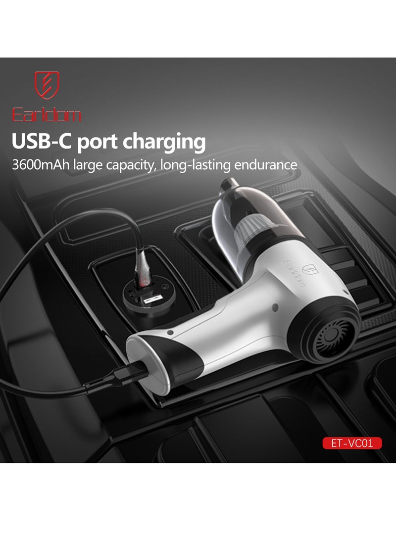 Earldom Car & Home Vacuum Cleaner With Expansion Accessories 3600mAh Battery, Brushless Motor, Strong Suction Force, Extend Brush Head - Image 2