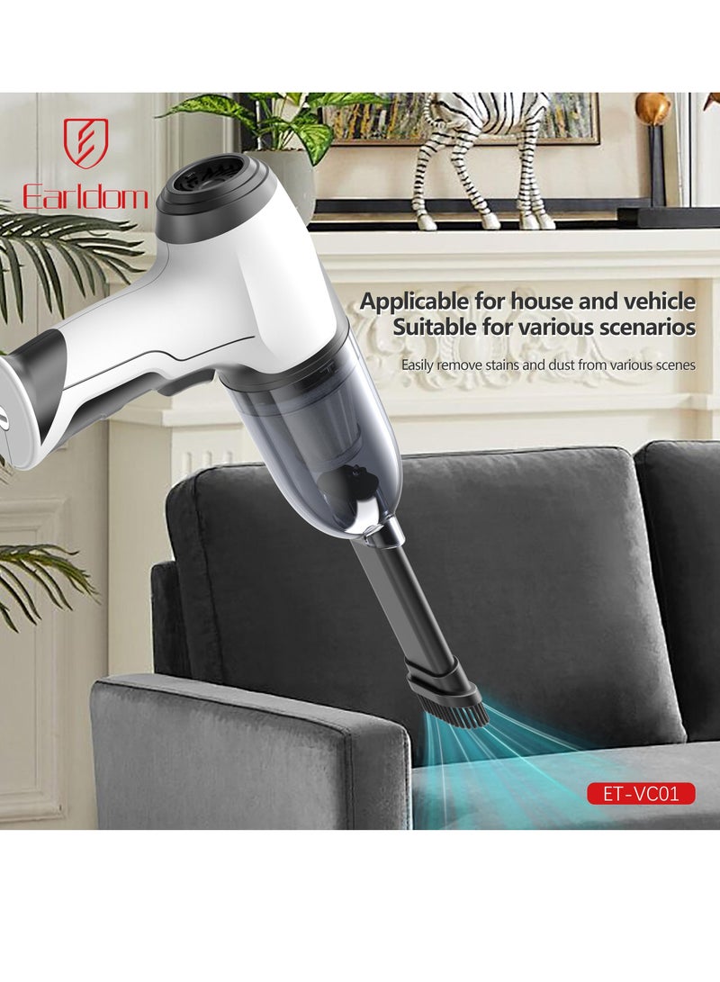 Earldom Car & Home Vacuum Cleaner With Expansion Accessories 3600mAh Battery, Brushless Motor, Strong Suction Force, Extend Brush Head - Image 3