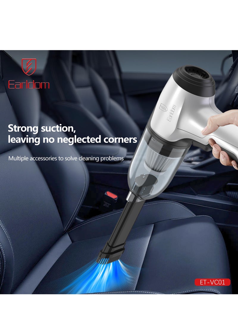 Earldom Car & Home Vacuum Cleaner With Expansion Accessories 3600mAh Battery, Brushless Motor, Strong Suction Force, Extend Brush Head - Image 5