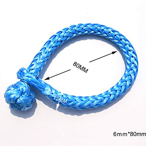 QIQU Single Leg Soft Shackle Shackle to Replace Conventional Metal Shackle for Sailing Climbing Camping and Recovery (Blue, 1/4 inch) - Image 3