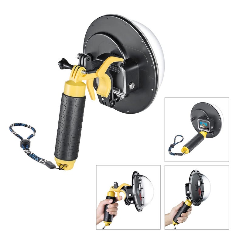 SOONSUN Waterproof Dome Port for GoPro Hero 5 Black Hero 6 Black Hero 7 Black Hero (2018) Camera, Underwater Dome Housing with Filters for GoPro Hero 5 6 7 Black, Built-in Red and 10x Close-up Filters - Image 5