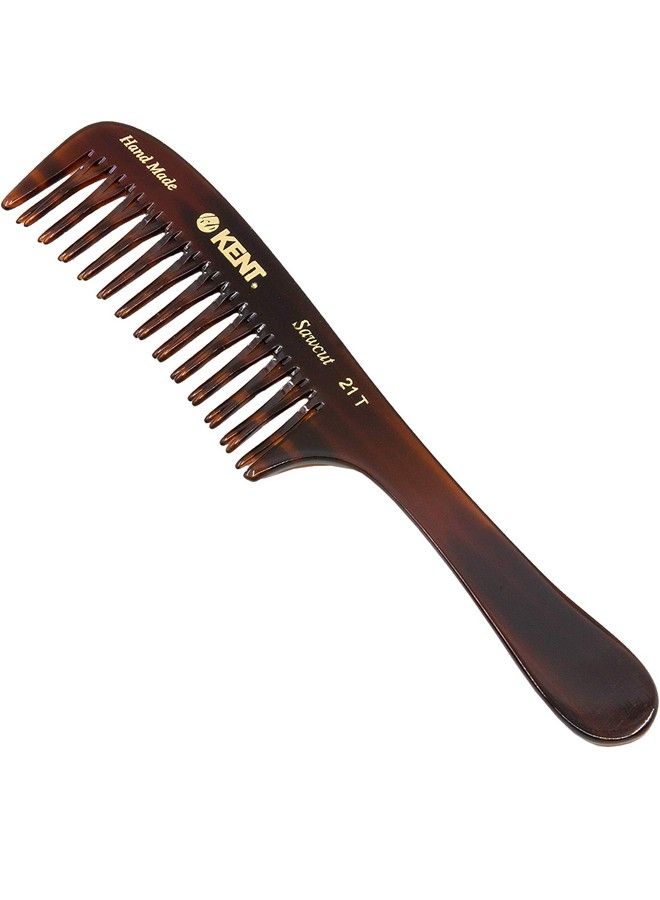 KENT 21T 8 Inch Large Hair Detangling Comb Wide Teeth For Thick Curly Wavy Hair. Long Hair Detangler Comb For Wet And Dry. Handmade Of Quality Cellulose Sawcut Hand Polished Made In England - Image 2