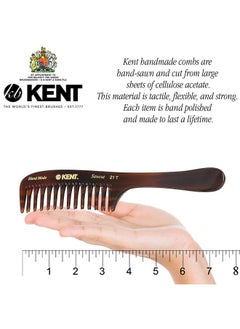 KENT 21T 8 Inch Large Hair Detangling Comb Wide Teeth For Thick Curly Wavy Hair. Long Hair Detangler Comb For Wet And Dry. Handmade Of Quality Cellulose Sawcut Hand Polished Made In England  - Image 3