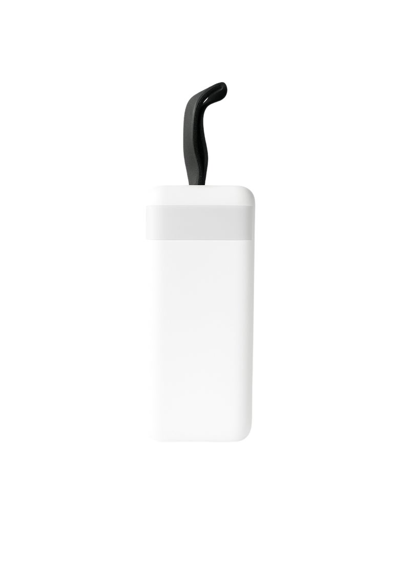 Foji - 40,000mAh Ultra High Capacity Power Bank with PD 20W & QC 3.0 Fast Charging, 4 Output Ports, LED Digital Display – White - Image 1