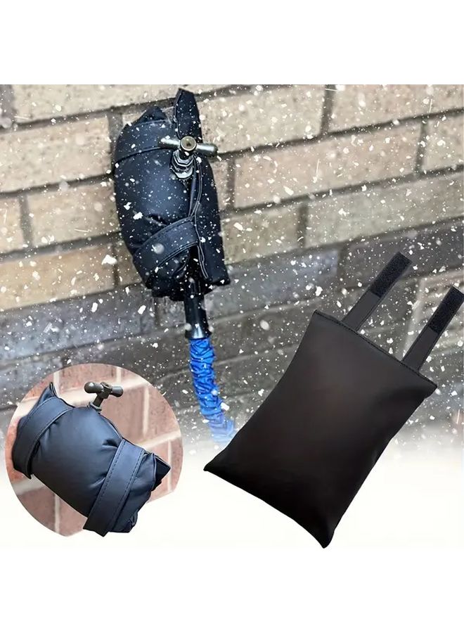 غطاء صنبور خارجي أسود سهل التركيب حماية من الصقيع الشتوي متين لجميع الفصول - Image 2