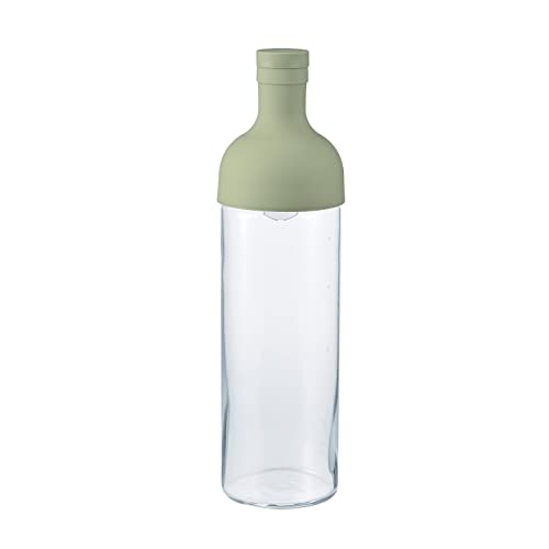 Hario Cold Brew Tea Wine Bottle, 750ml, Smoky Green - Image 1