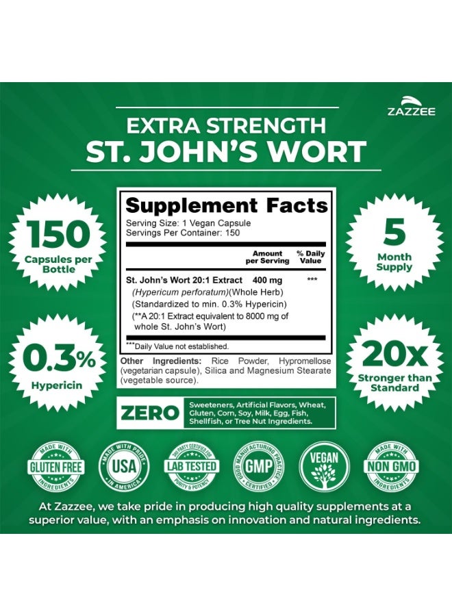 زازي مستخلص عشبة القديس يوحنا (St. John’s Wort) بتركيز عالٍ (نسبة 20:1)، يحتوي على 0.3% من مادة الهيبريسين، ومناسب للنباتيين. - Image 2