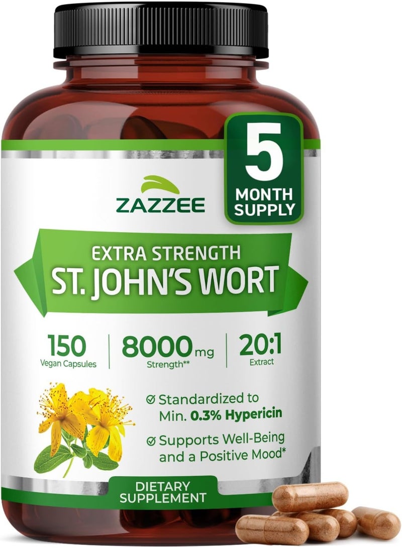 زازي مستخلص عشبة القديس يوحنا (St. John’s Wort) بتركيز عالٍ (نسبة 20:1)، يحتوي على 0.3% من مادة الهيبريسين، ومناسب للنباتيين. - Image 1