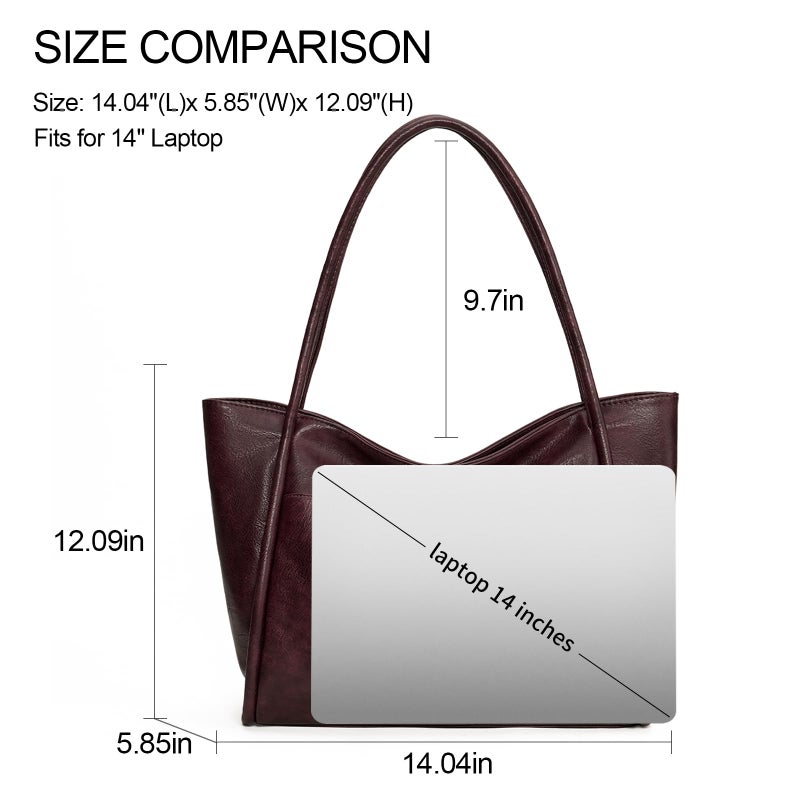GAEKEAO Tote Bag for Women Work with Zipper Vegan Leather Ladies Travel Shoulder Bags Purses and Handbags Casual Weekender - Image 3