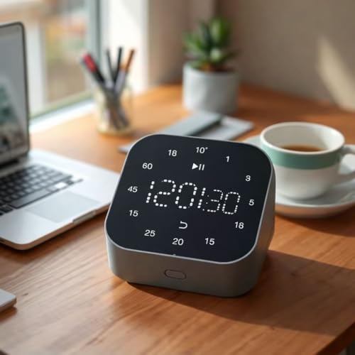 AERYS 199 Minute 60 Second Touch Magnetic Digital Kitchen Timer, Manual Countdown Kitchen Timer Countdown Clock for Seniors, Adult and Kids to Use (Pure Black) - Image 5