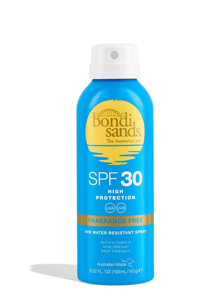 Bondi Sands Spf 30 Aerosol Mist Spray Fragrance Free 160g - Image 1