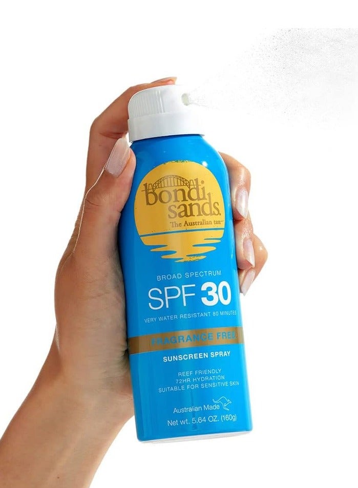 Bondi Sands Spf 30 Aerosol Mist Spray Fragrance Free 160g - Image 2