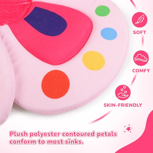 YooxArmor Baby Bath Pad for Infant Bathtub Sink NonSlip Flower Bathtub for Infants 06 Months Soft Baby Sink Bath Cushion for Babies Bath Time Newborns Bath Essentials Must HavesButterfly - Image 3