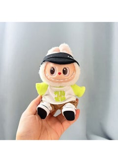 LABUBU 17cm Rabbit Plush Toy Clothing Pendant - Simple Sakura Outfit Keychain (Clothing Only) 