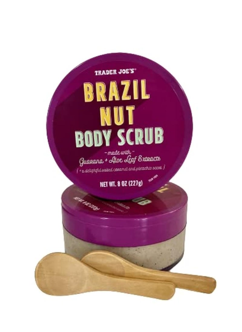 Trader Joe's Trader Joe's Brazil Nut Body Scrub Two-Pack with a Drawstring Pouch of 2 Cosmetic-Grade Dispensing Spoons…  - Image 1