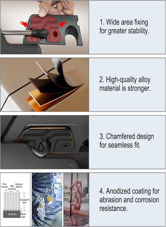 Veharvim Sun Visor Repair Kit, Upgrade Heavy Duty Sun Visor Clips Compatible with Jeep Wrangler JK 2018-2023/ Gladiator 2020-2023，2 Packs Sun Visor Clip Fix Replacement - Image 4
