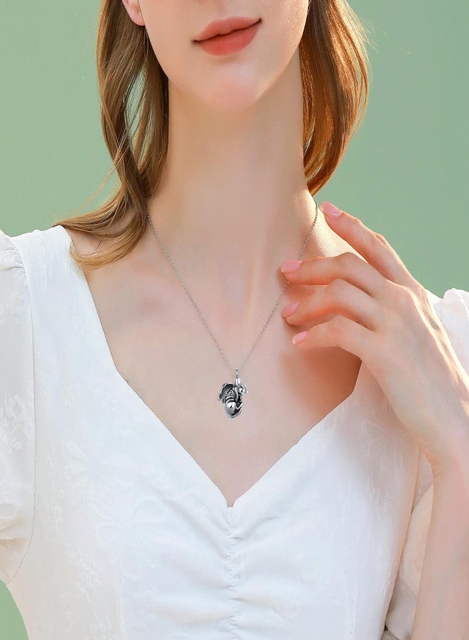 QeenseKc Angel Cat Cremation Urn Necklace for Ashes Pet Stainless Steel Memorial Urn Keepsake Pendant Ash Holder for Women Men - Image 4